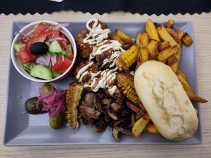 Vegan Plate at Smokey Mountain Bar & Grill in Bansko