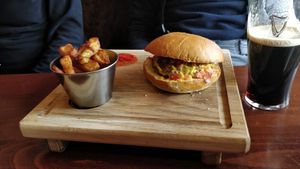 Vegan burger at Smokey Mountain Bar & Grill in Bansko