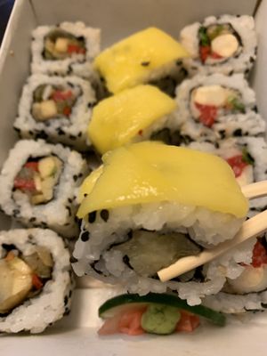 Vegan sushi at Madame Butterfly in Rosario