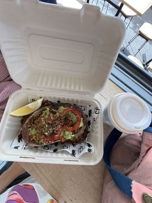 The cali avo - avo toast   at Cali Press in Coogee