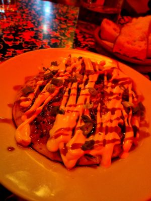 Vegan Okonomiyaki at The Glad Cafe in Glasgow