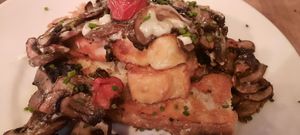 Shrooms french toast at The Glad Cafe in Glasgow