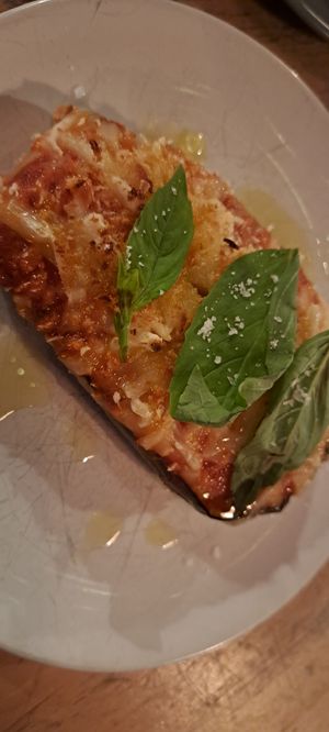 Aubergine parmigiana at The Glad Cafe in Glasgow