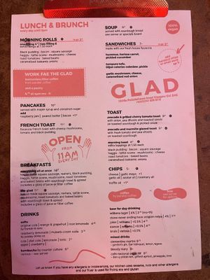   at The Glad Cafe in Glasgow