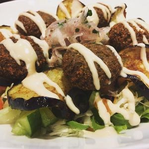 FALAFEL PLATE  at Falafel Sababa in Osaka