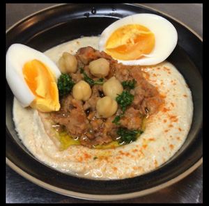 HUMMUS PLATE at Falafel Sababa in Osaka