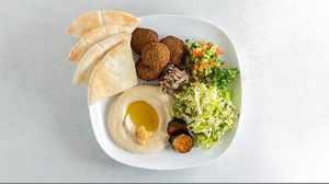 Falafel plate  at Falafel Sababa in Osaka
