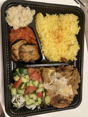 Vegan kebab bento  at Falafel Sababa in Osaka