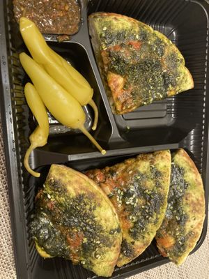 Za’atar pita  at Falafel Sababa in Osaka