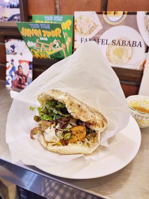 Kebab vegan (full pita) at Falafel Sababa in Osaka