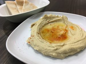 Hummus at Falafel Sababa in Osaka