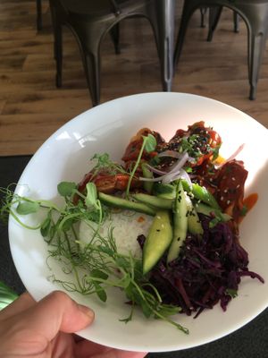 Korean cauliflower bites at Pear Kitchen in Cowbridge