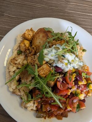 Buddha Plate special at Pear Kitchen in Cowbridge