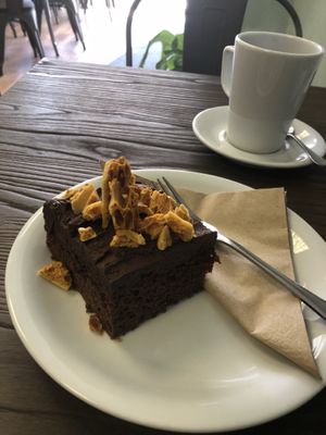 Chocolate honeycomb sponge   at Pear Kitchen in Cowbridge