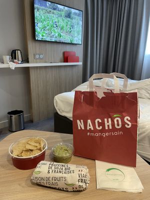 Hotel dinner via ubereats!  at Nachos Mexican Grill - Vieux Marché in Rouen