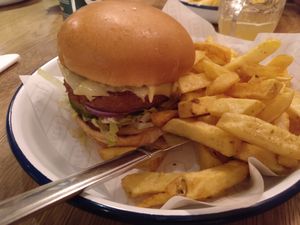 The plant burger at Honest Burgers in Brighton