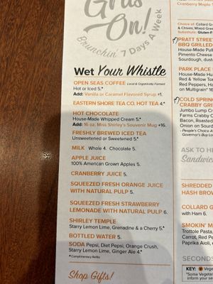 Drinks  at Miss Shirley's in Annapolis