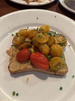Avocado hummus toast  at Miss Shirley's in Annapolis