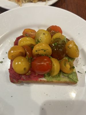 Avocado hummus toast  at Miss Shirley's in Annapolis