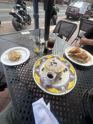 Can’t go wrong with pancakes and hash  at Miss Shirley's in Annapolis