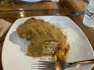 Vegan with coconut gravy at Biscuit Head in Greenville