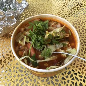 Vegan pozole at Veegos in Houston