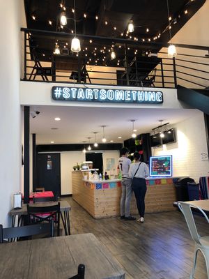 The front counter at Veegos in Houston