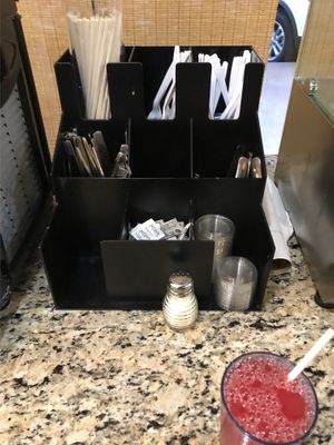 Paper straws!  at Veegos in Houston