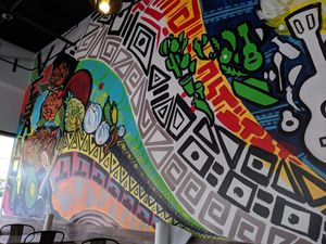 Wall mural at Veegos in Houston