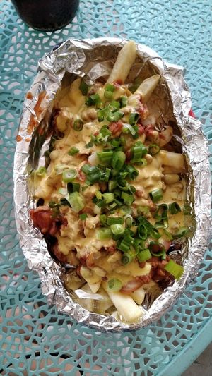 Loaded fries - so good at Veegos in Houston