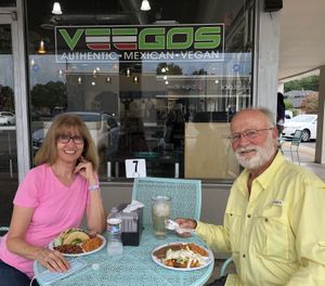 Pretty spot, perfect weather! at Veegos in Houston