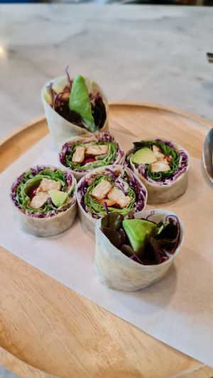 Fresh healthy ingredients at Tonklar Facai - Chula in Bangkok