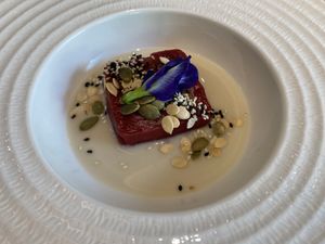 Thai coconut dessert   at Tonklar Facai - Chula in Bangkok