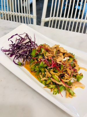 Winged bean salad - good at Tonklar Facai - Chula in Bangkok