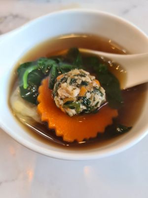 Dumpling soup at Tonklar Facai - Chula in Bangkok