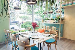 that's our juice bar ,cute at Tonklar Facai - Chula in Bangkok