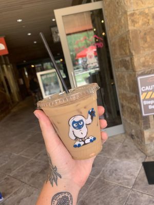 Small iced spiced chai 🥰 at Yeti's Grind in Vail