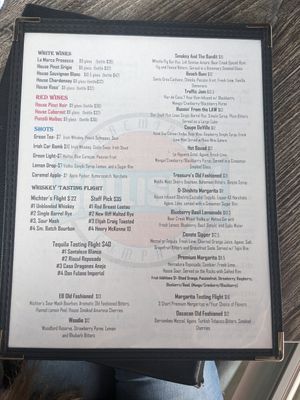 Drink menu at Collision Brewing Company and Restaurant in Longmont