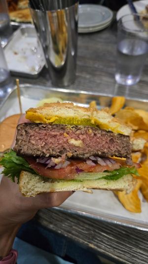 Burger (medium) at Collision Brewing Company and Restaurant in Longmont