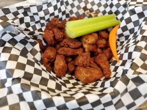 Seitan - small bites but juicy and flavorful at Collision Brewing Company and Restaurant in Longmont