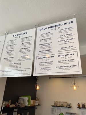 Menu  at Market Juice in Anchorage