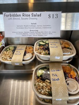 Forbidden rice salad  at Market Juice in Anchorage