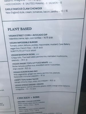 Earls' Plant-Based Menu at Earls Kitchen + Bar in Whistler