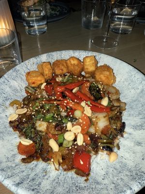 Kung pao w tofu   at Earls Kitchen + Bar in Whistler