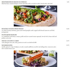 Vegan mains available at The Pine Marten in Harrogate