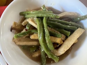 Tofu and green beans   at Eat 'n Be Well in Batangas
