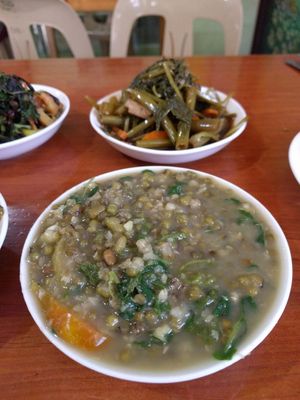 Mungoe and kang kong adobo at Eat 'n Be Well in Batangas