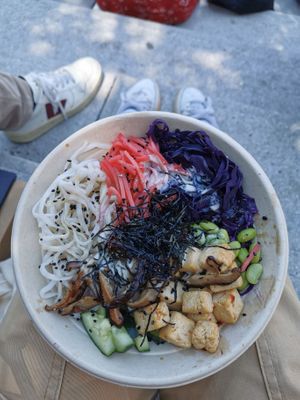 Sushi bowl at Veganika in Ljubljana