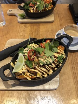 Stuffed sweet potato  at Veganika in Ljubljana