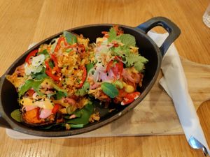 Sweet potatoes at Veganika in Ljubljana